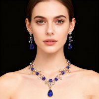 SET718 - Luxury Blue Wedding Jewelry Set
